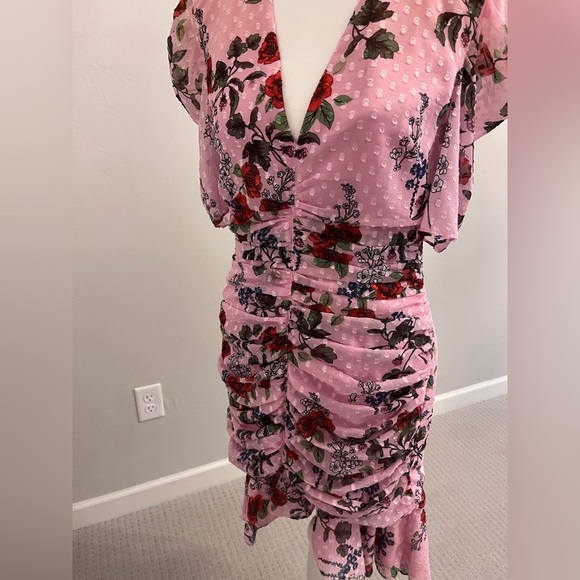 Keepsake The Label Floral‎ Pink Ruched Dress - Picture 2 of 6